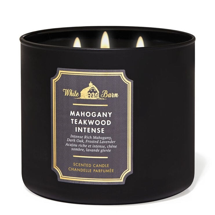 3-Wick Bath and Body Works Candles | Mahogany Teakwood Intense