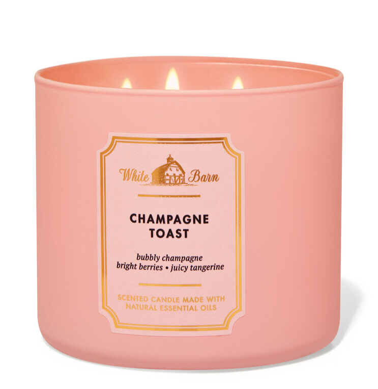3-Wick Bath and Body Works Candles | Champagne Toast