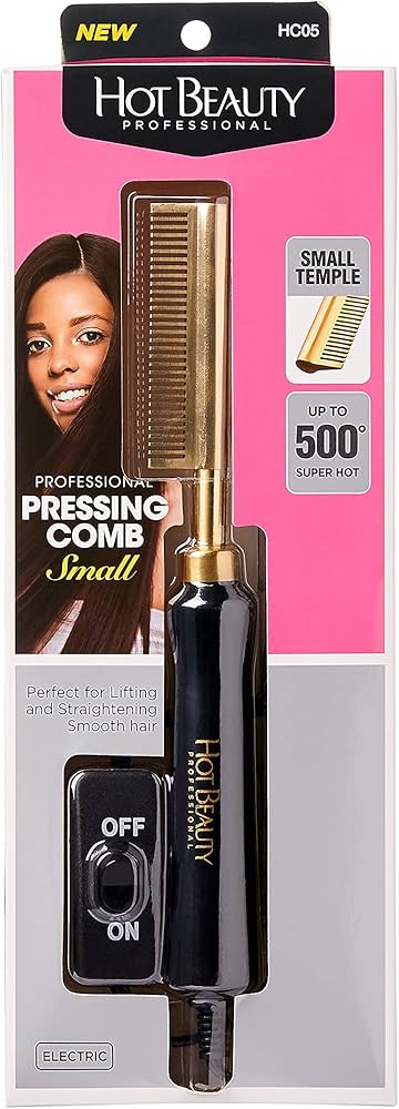 Hot Beauty Professional Pressing Comb - Small Temple