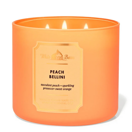 3-Wick Bath and Body Works Candles | Peach Bellini