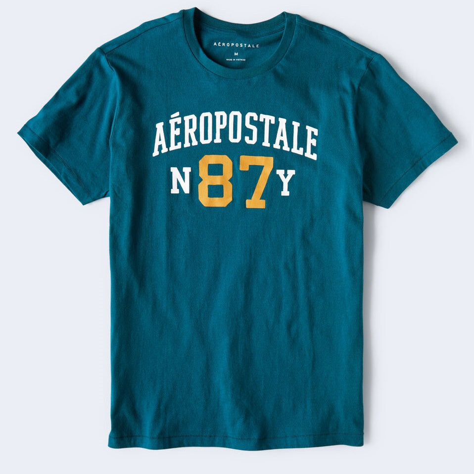 Aéropostale 87 NY Graphic Tee | Denim Blue