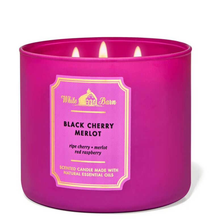 3-Wick Bath and Body Works Candles | Black Cherry Merlot