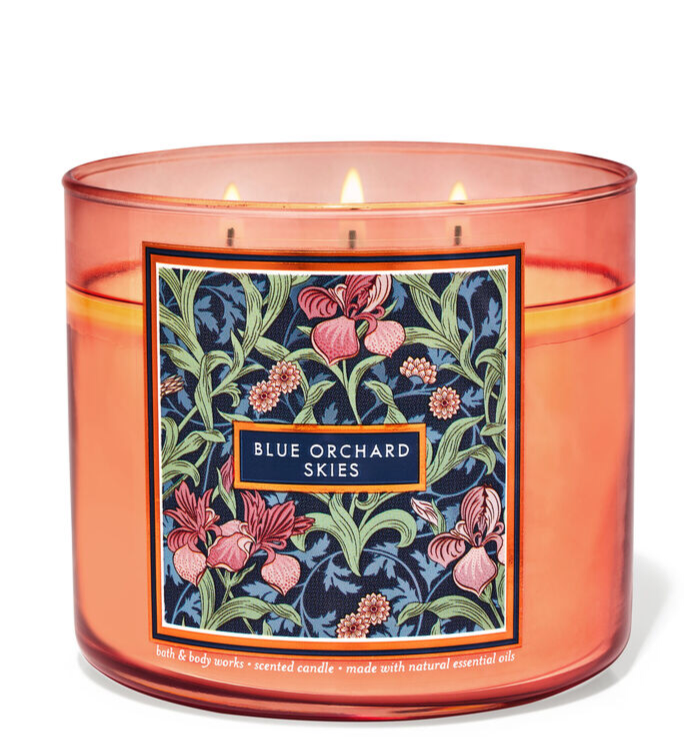 3-Wick Bath and Body Works Candles | Blue Orchard Skies