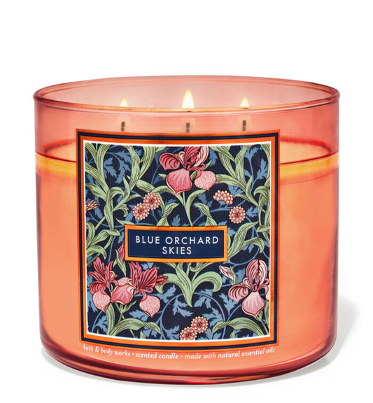 3-Wick Bath and Body Works Candles | Blue Orchard Skies