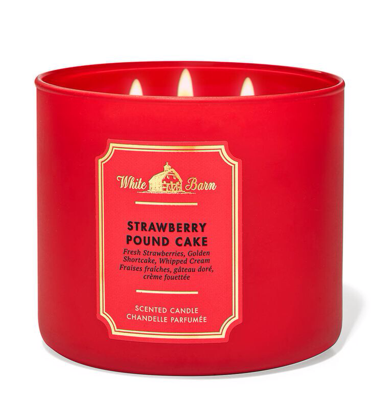 3-Wick Bath and Body Works Candles | Strawberry Pound Cake