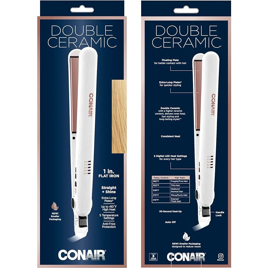 Conair Double Ceramic 1-Inch Flat Iron