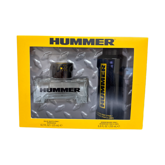 Hummer 2pcs Yellow Gift Set Perfume 125ml and Body Spray 200ml