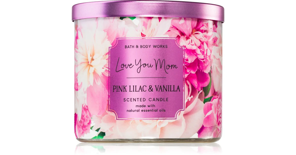 3-Wick Bath and Body Works Candles | Pink Lilac & Vanilla