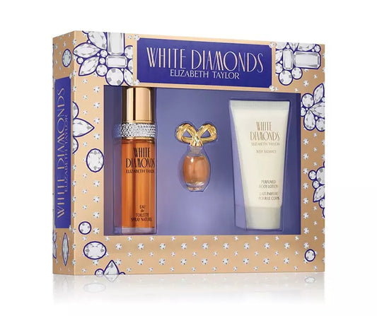 White Diamonds Elizabeth Taylor Gifts Set | Body Lotion 50ml Perfume 37ml Perfume 30ml