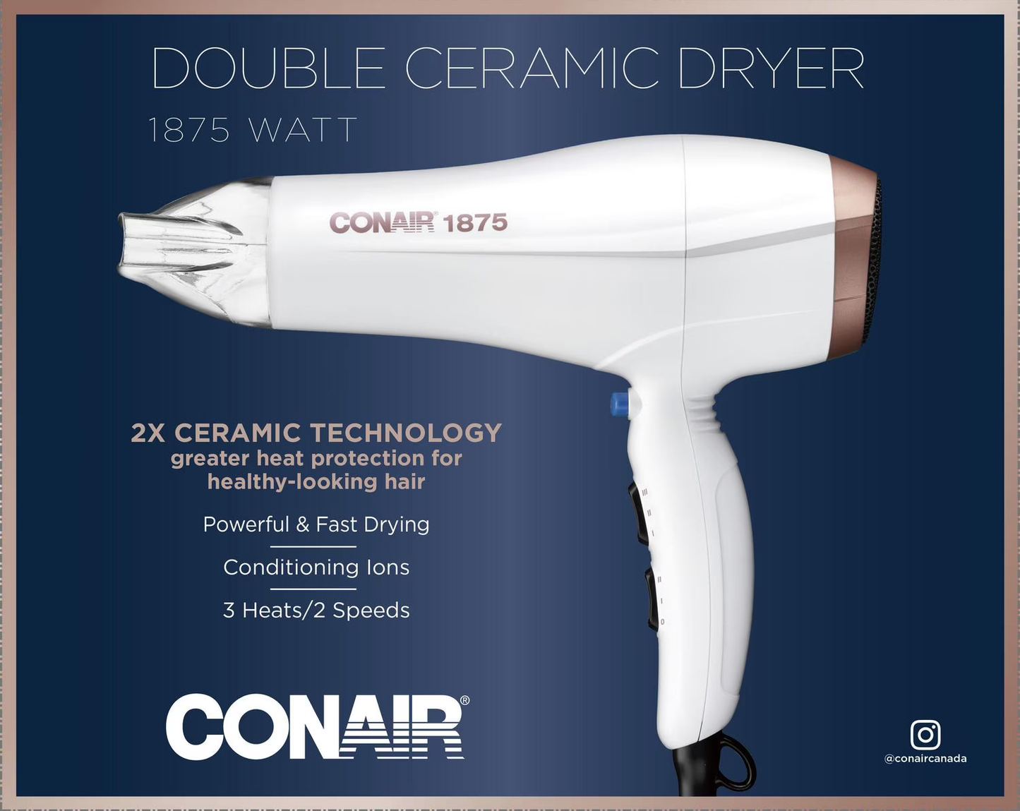 Conair double ceramic dryer 1875 w