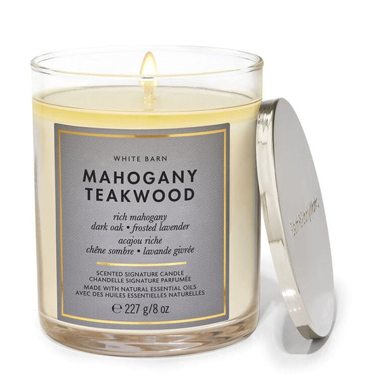 Single Wick Bath and Body Works Candles | Mahogany Teakwood